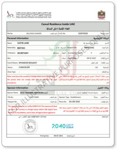 Resident Visa Cancellation - Relocation, Visa & Corporate Services